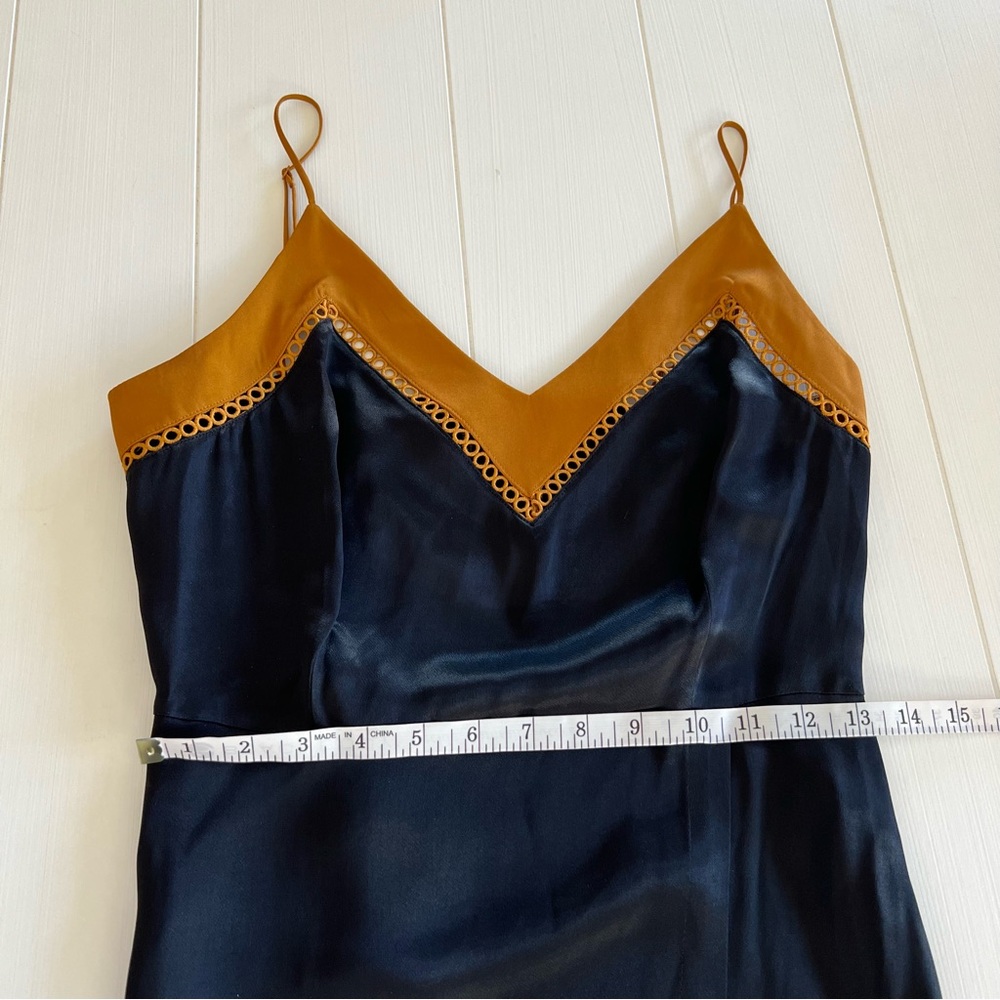 Scotch & Soda Satin Slip Dress Black Gold XS - Picture 11 of 17